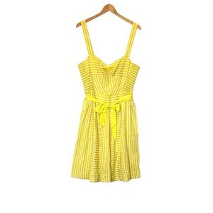 Moulinette Soeurs Anthropologie Dandelion Glow Dress TS13 Yellow Cotton Size 16